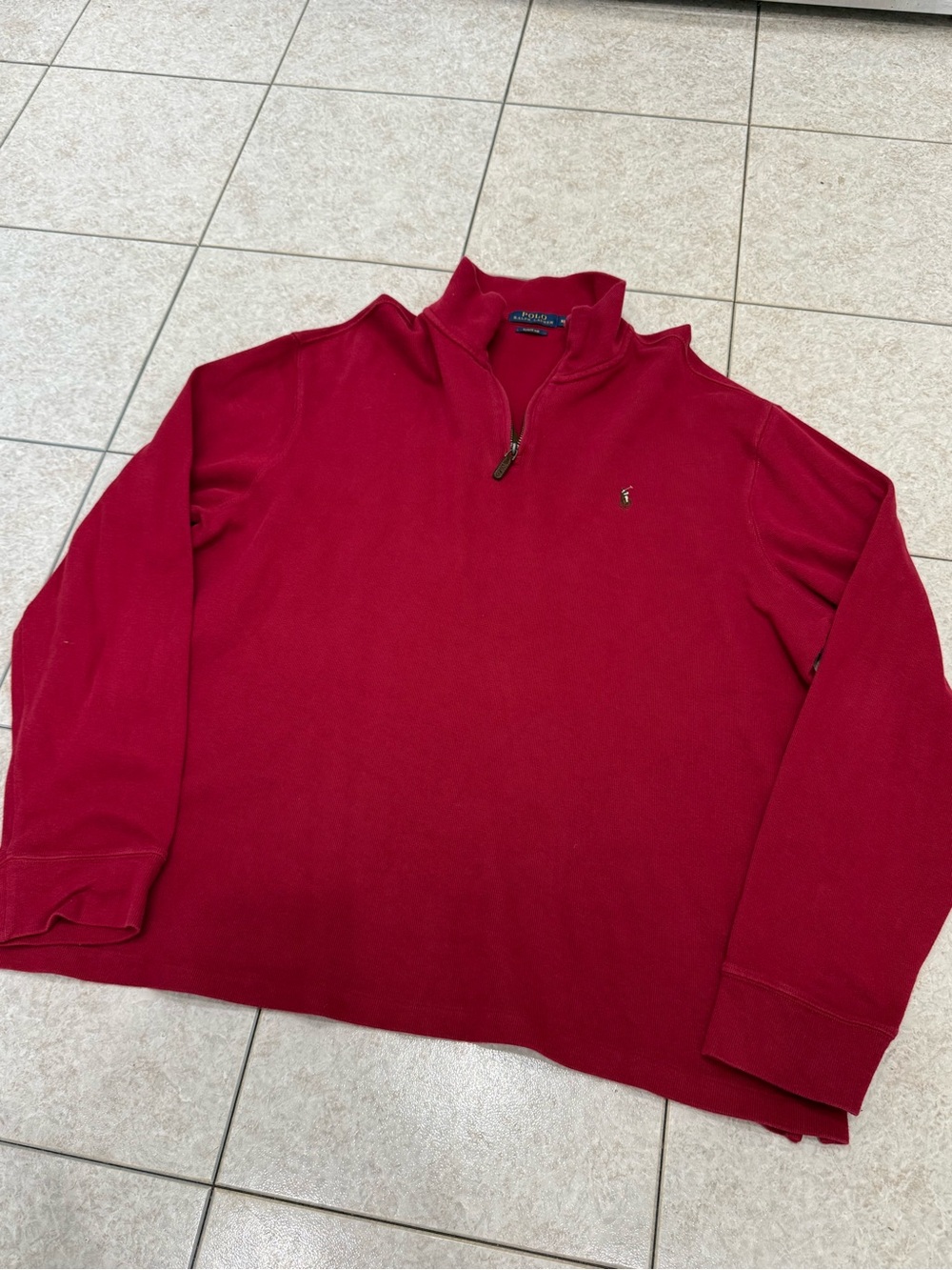 Polo by Ralph Lauren Red Cotton Sweater